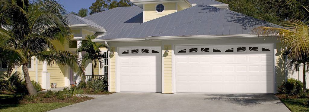 White garage door for heat and humidity