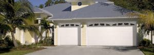 White garage door for heat and humidity