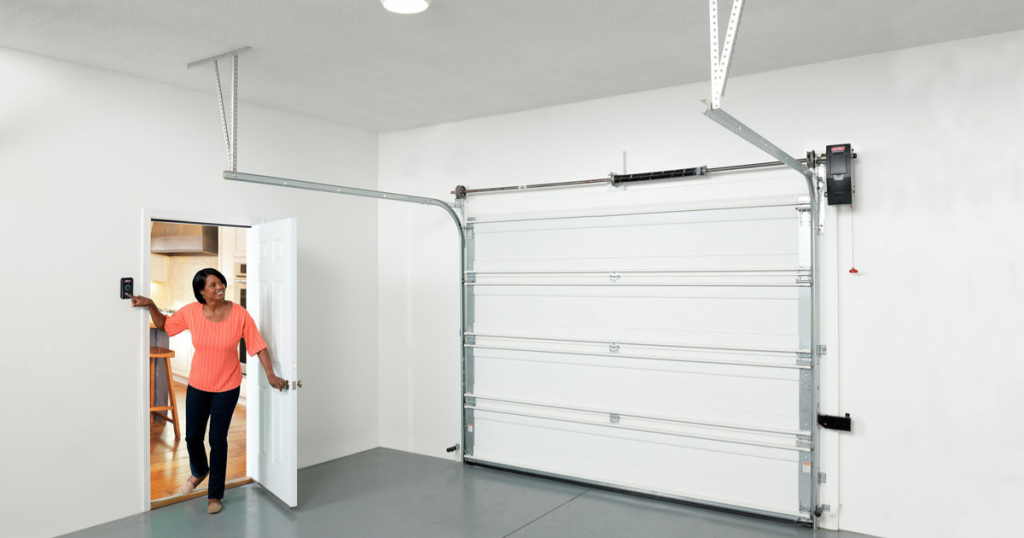 push button opener for garage doors