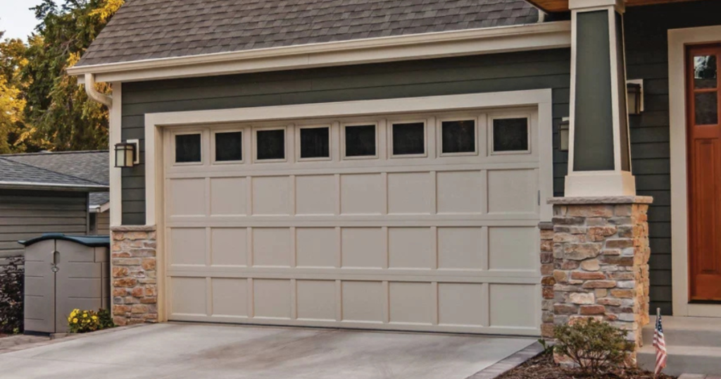 garage door with recessed panel