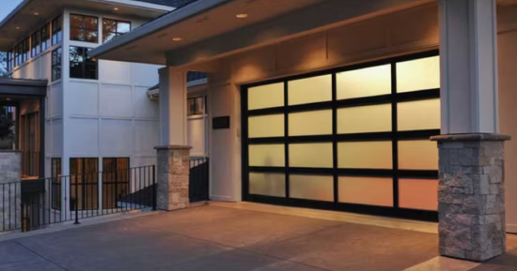 window glass garage door
